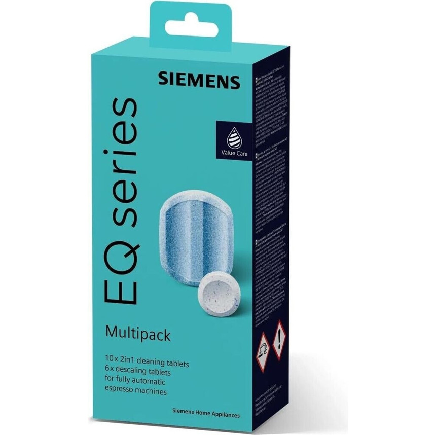 Siemens - Pflege-Set TZ80003A - Kaffeemaschinen-Reinigung - 16 Reinigungstabletten, entfernt Kalkablagerungen, Tablettenform
