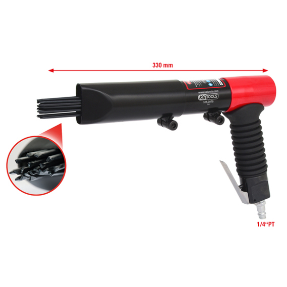 KS Tools - 515.3070 Nadelentroster (pneumatisch, 3200 Schläge/min, 19 Nadeln)