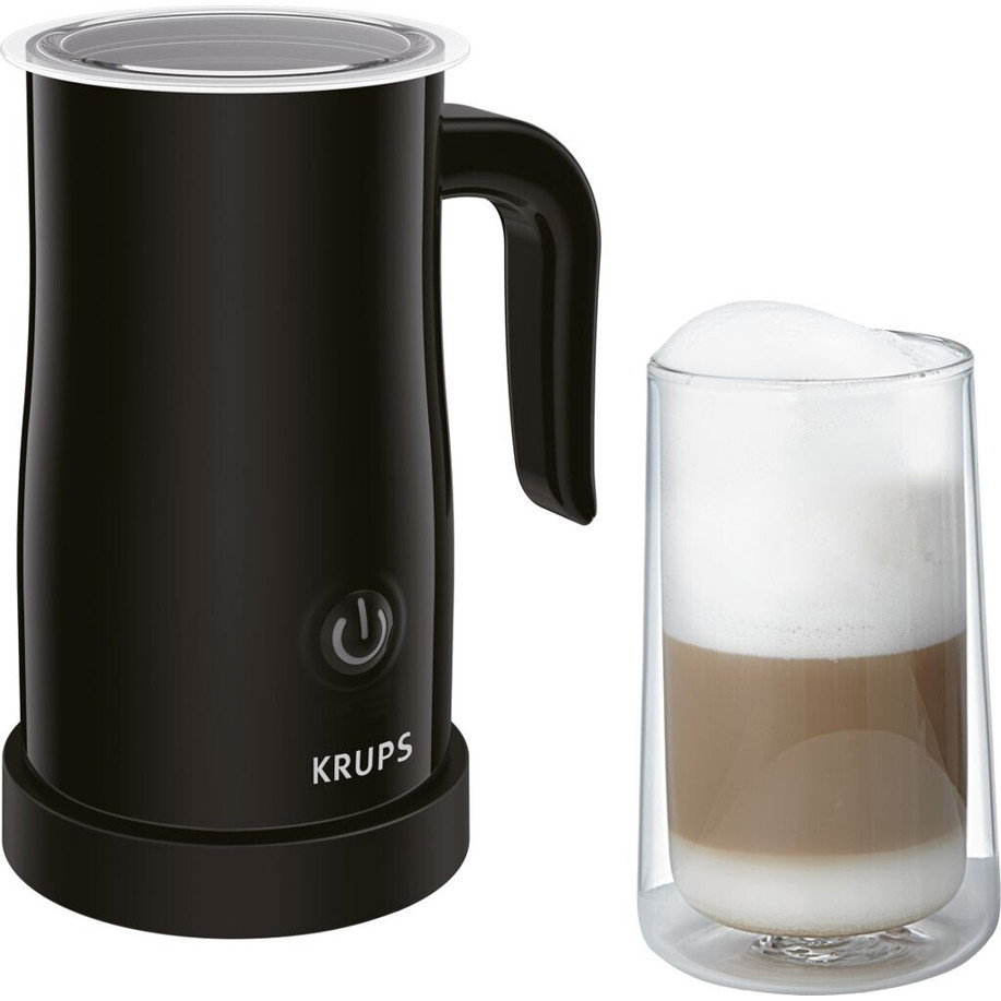 Krups - XL1008 - Milchaufschäumer - schwarz, 150 ml Aufschäumvolumen, Abschaltautomatik