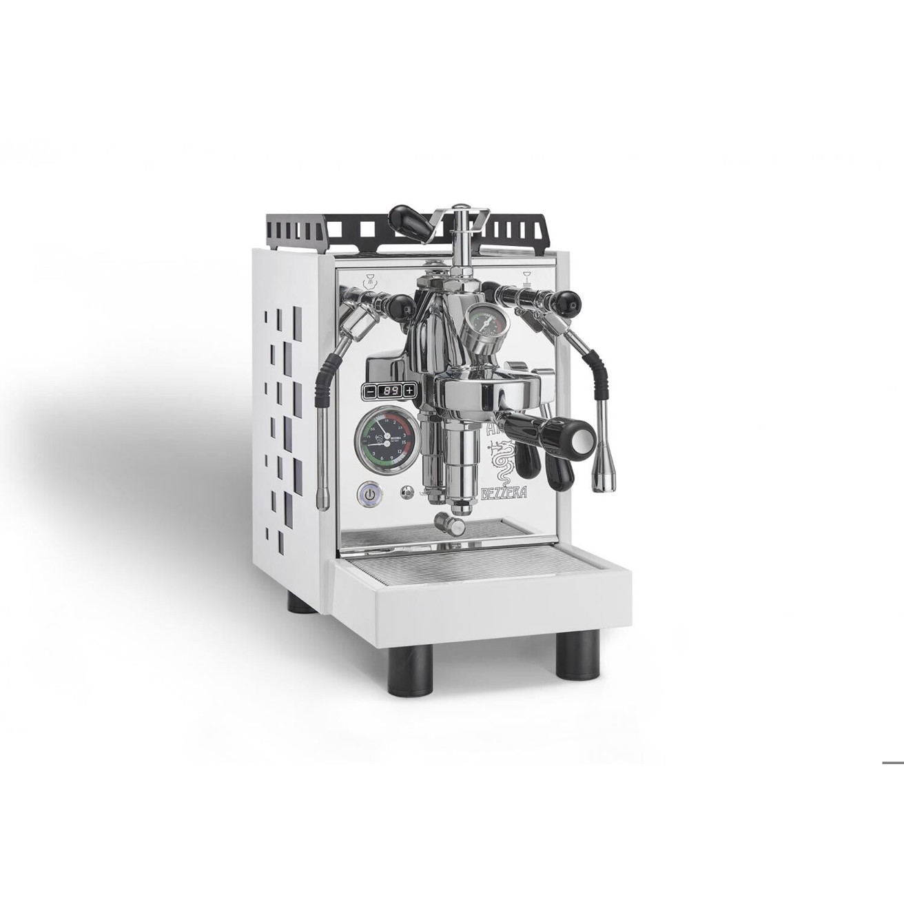 Bezzera - Aria Top MN Square Inox Chrom - Siebträgermaschine - Kupferkessel, 1,5 l Wassertank, 1.200 Watt