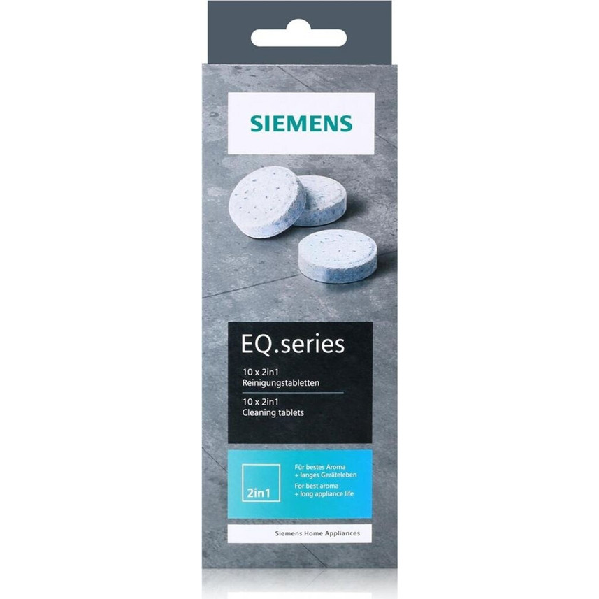 Siemens - TZ80001A - 2in1 - Kaffeemaschinen-Reinigungstabletten - 10 Tabletten, entfernt Kaffeefette und Verunreinigungen