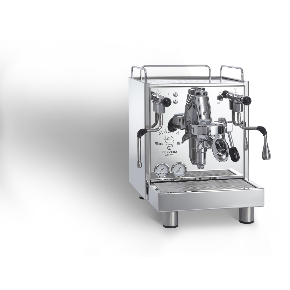 Bezzera - Magica S MN - Siebträgermaschine - mit Milchaufschäumdüse, 4 l Wassertank, 1350 W