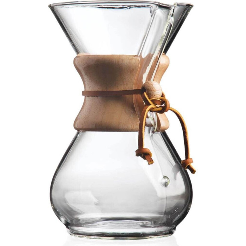 Chemex - Classic 6 Tassen - Filterkaffeebereiter - Pour Over, Borosilikatglas, 0,89 Liter