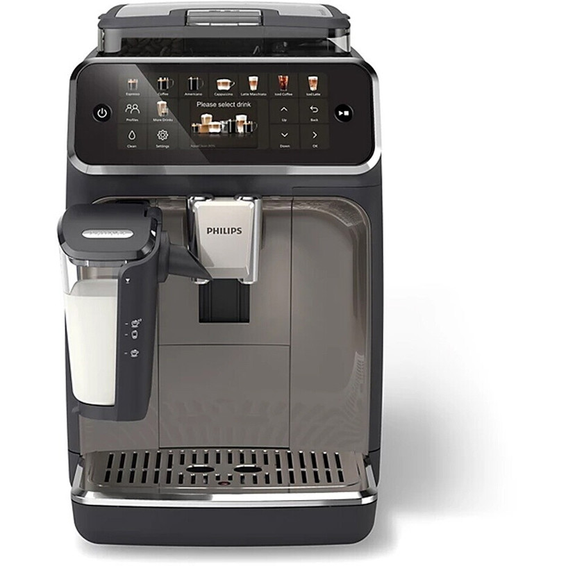 Philips - Latte Go - Kaffeevollautomat - Schwarz, Silber, Keramikmahlwerk, Milchaufschäumsystem