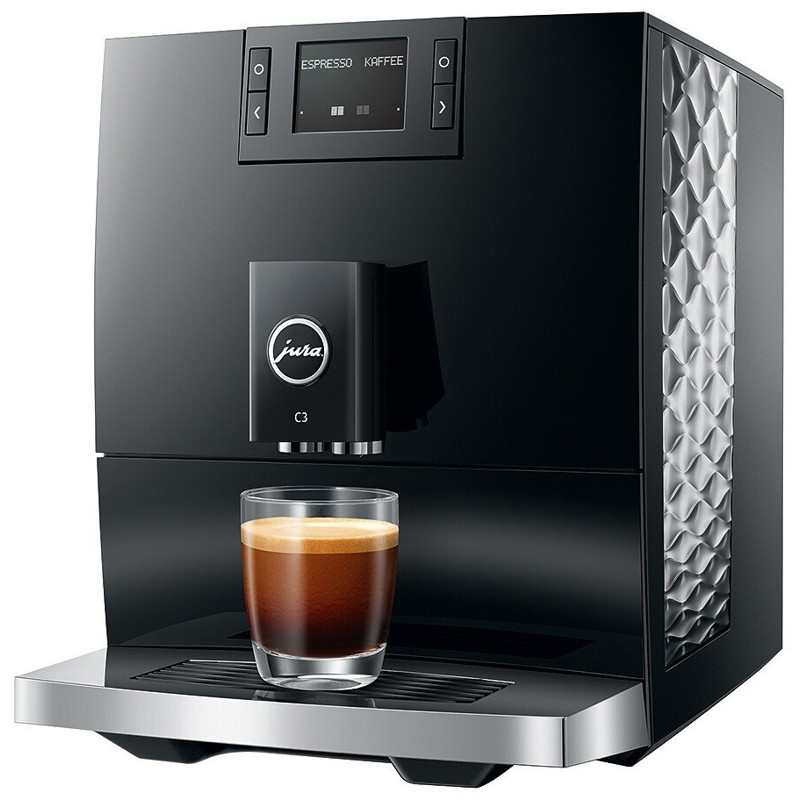 Jura - C3 Piano Black - Kaffeevollautomat - 15 bar, Thermoblock-System, mit Milchaufschäumsystem
