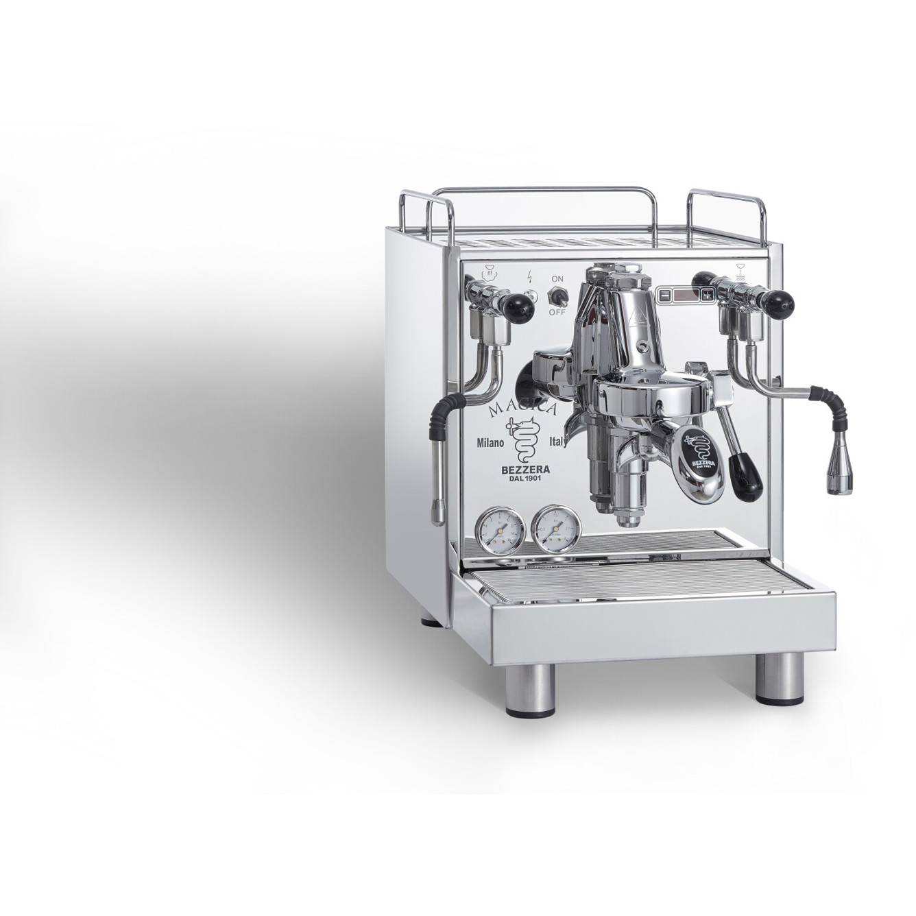 Bezzera - Magica S MN PID - Siebträgermaschine - 1.350 W, 4 l Wassertank, Silber